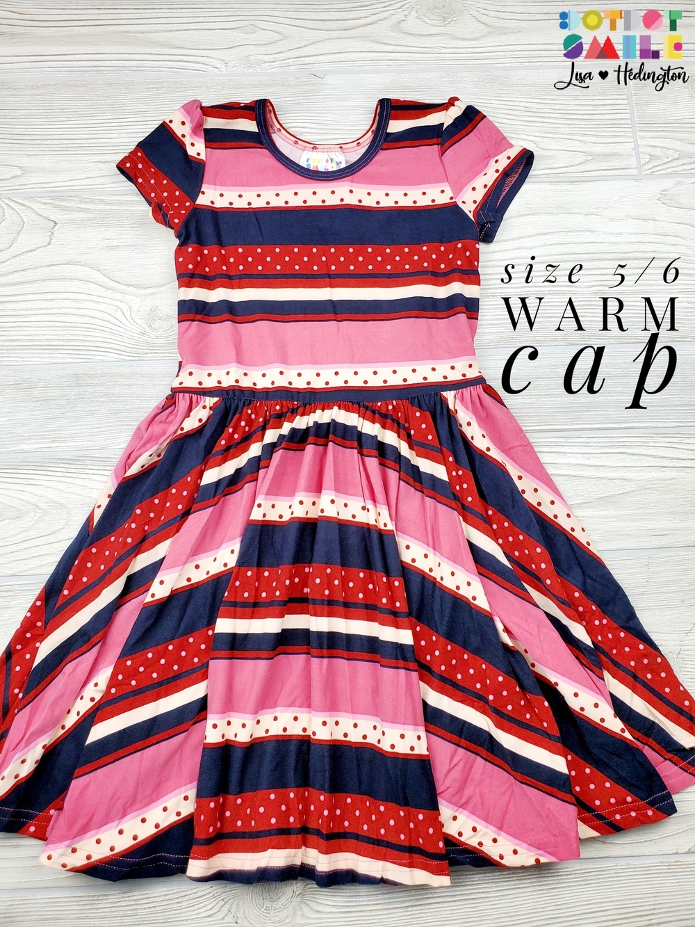 NWT DotDotsmile Striped & Polka Dot Pink Twirling Dress Size 5/6